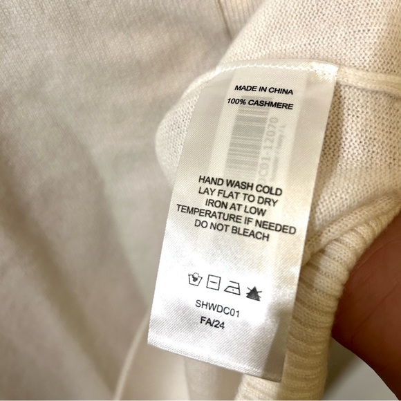 NWT Quince Mongolian Cashmere Polo Sweater in Ivory L - Picture 5 of 5